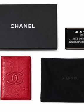 Red Chanel Card Holder